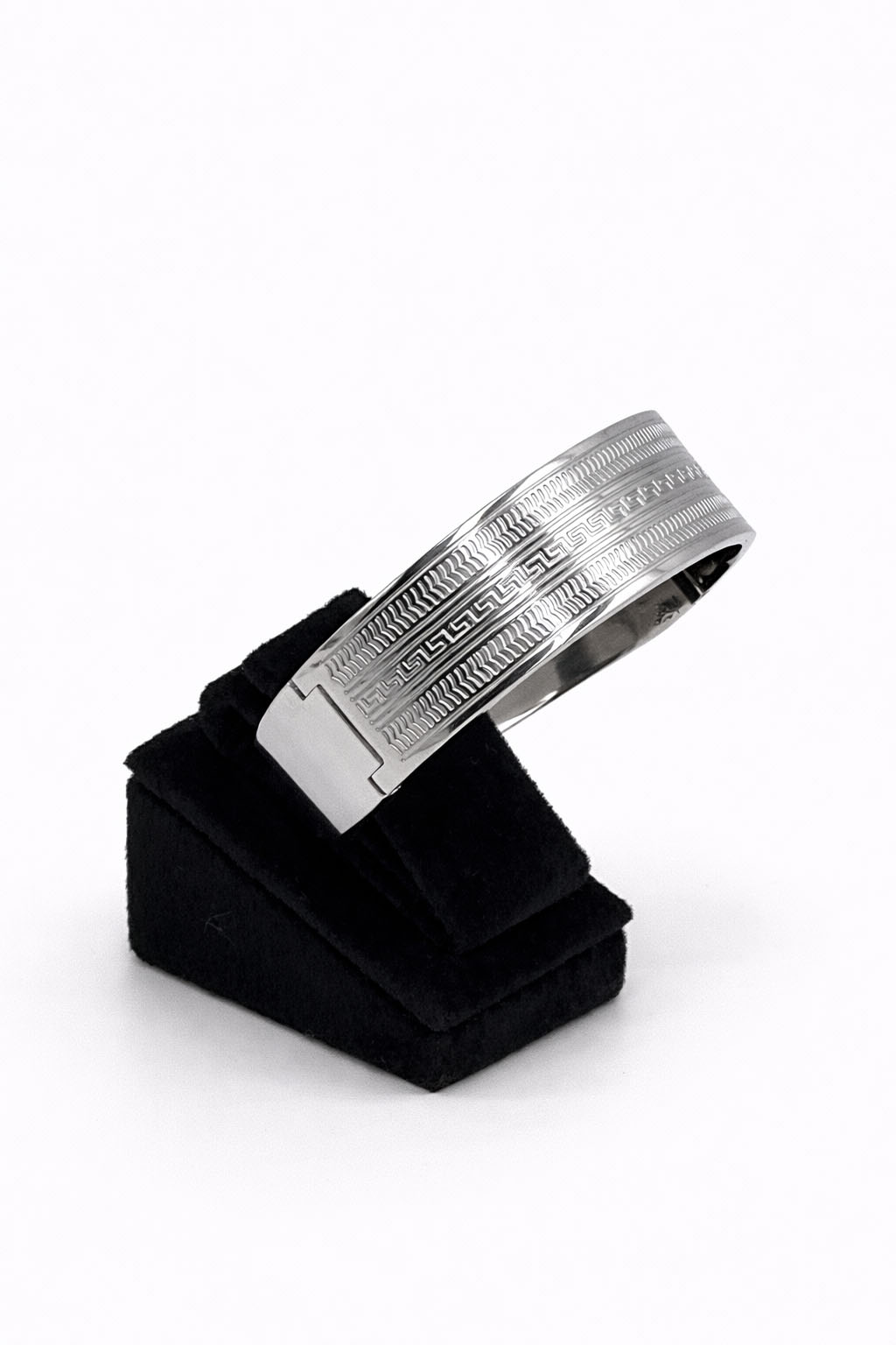 Gümüş Renk Kalın Çelik Bilezik