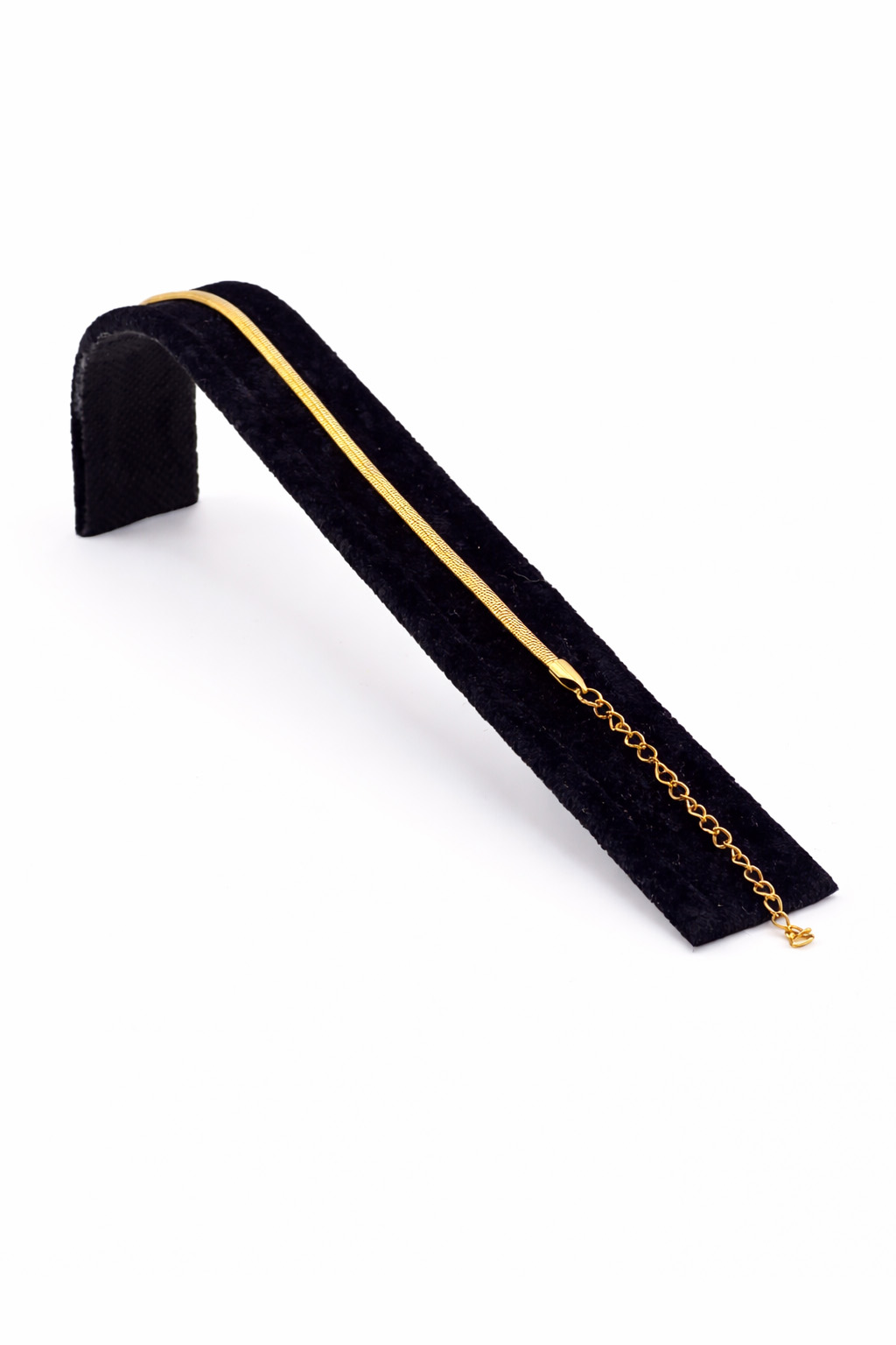 Altın Renk İnce Yılan Zincir Çelik Bileklik