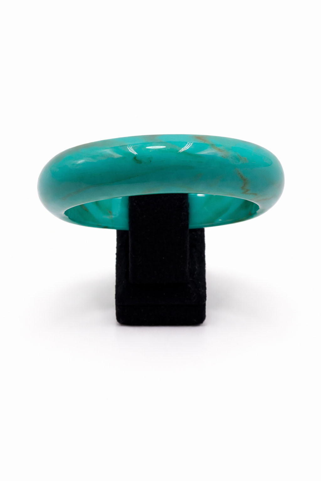 Turkuaz Renk Parlak Yüzeyli Geniş Akrilik Bilezik