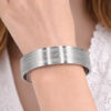 Gümüş Renk Kalın Çelik Bilezik