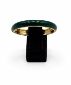 Altın Renk Mineli Düz Çelik Kelepçe Bilezik