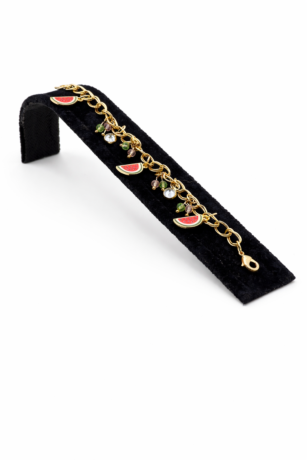 Karpuz Figürlü Altın Kaplama Charm Bijuteri Bileklik