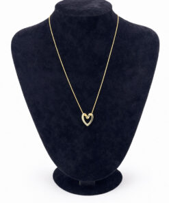 Altın Renk Kalp Figürlü Çelik Kolye