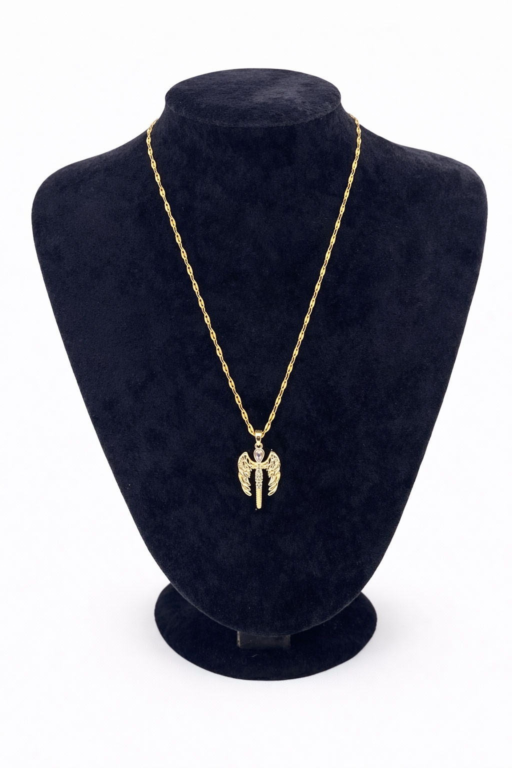 Altın Renk Çelik Melek Kanadı Kolye