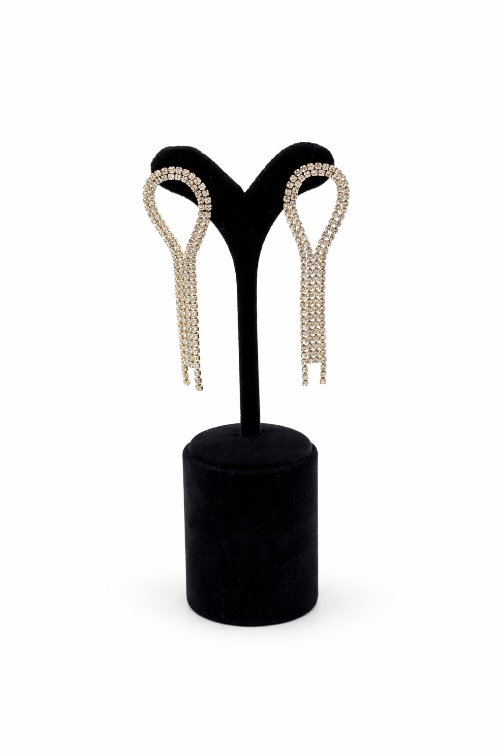 Taşlı Sallantılı Çelik Kadın Küpe