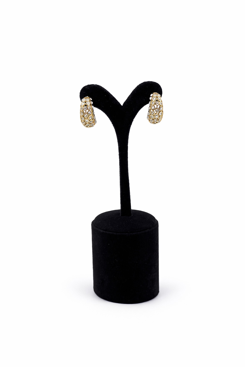 Taş Detaylı Çelik Mini Halka Küpe