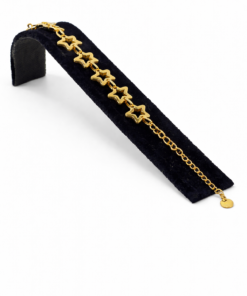 Yıldız Figürlü Altın Renk Çelik Bileklik