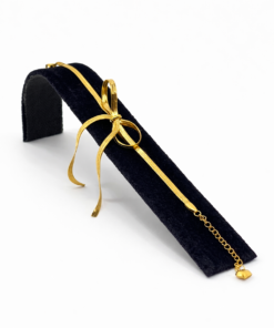 Büyük Fiyonk Detaylı Altın Renk Çelik Bileklik