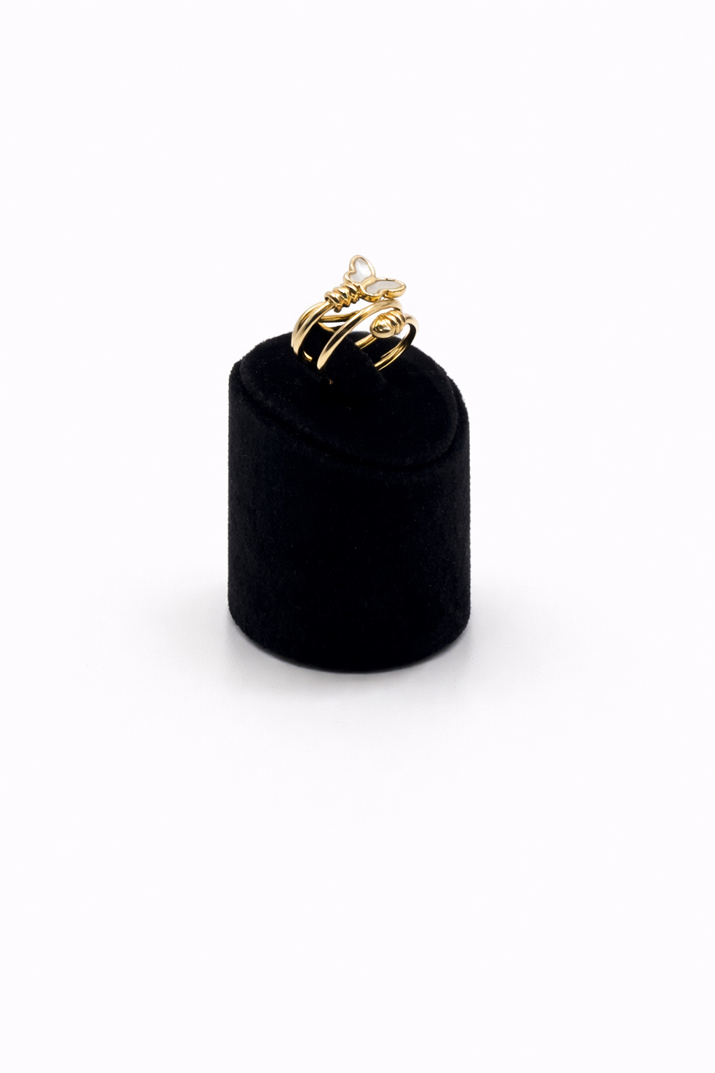 Çoklu Kelebek Detaylı Altın Renk Yüzük Çoklu Kelebek Detaylı Altın Renk Yüzük