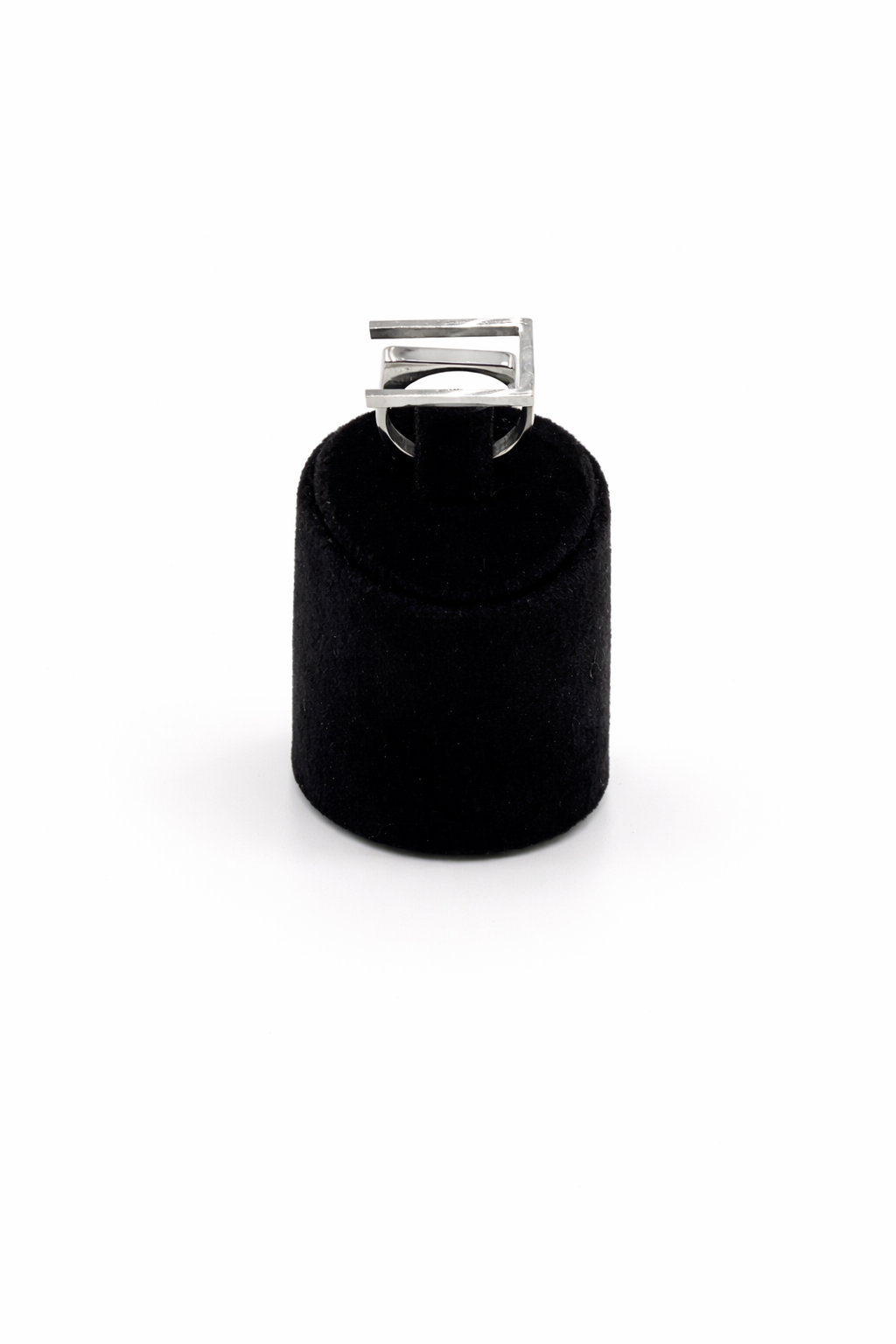 Geometrik Katmanlı Gümüş Renk Modern Kadın Yüzük