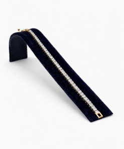 Zirkon Taşlı Su Yolu Altın Renk Çelik Bileklik