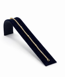 Zirkon Taşlı Toplu Su Yolu Altın Renk Çelik Bileklik