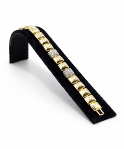 Zirkon Taş Detaylı Kalın Çelik Bileklik