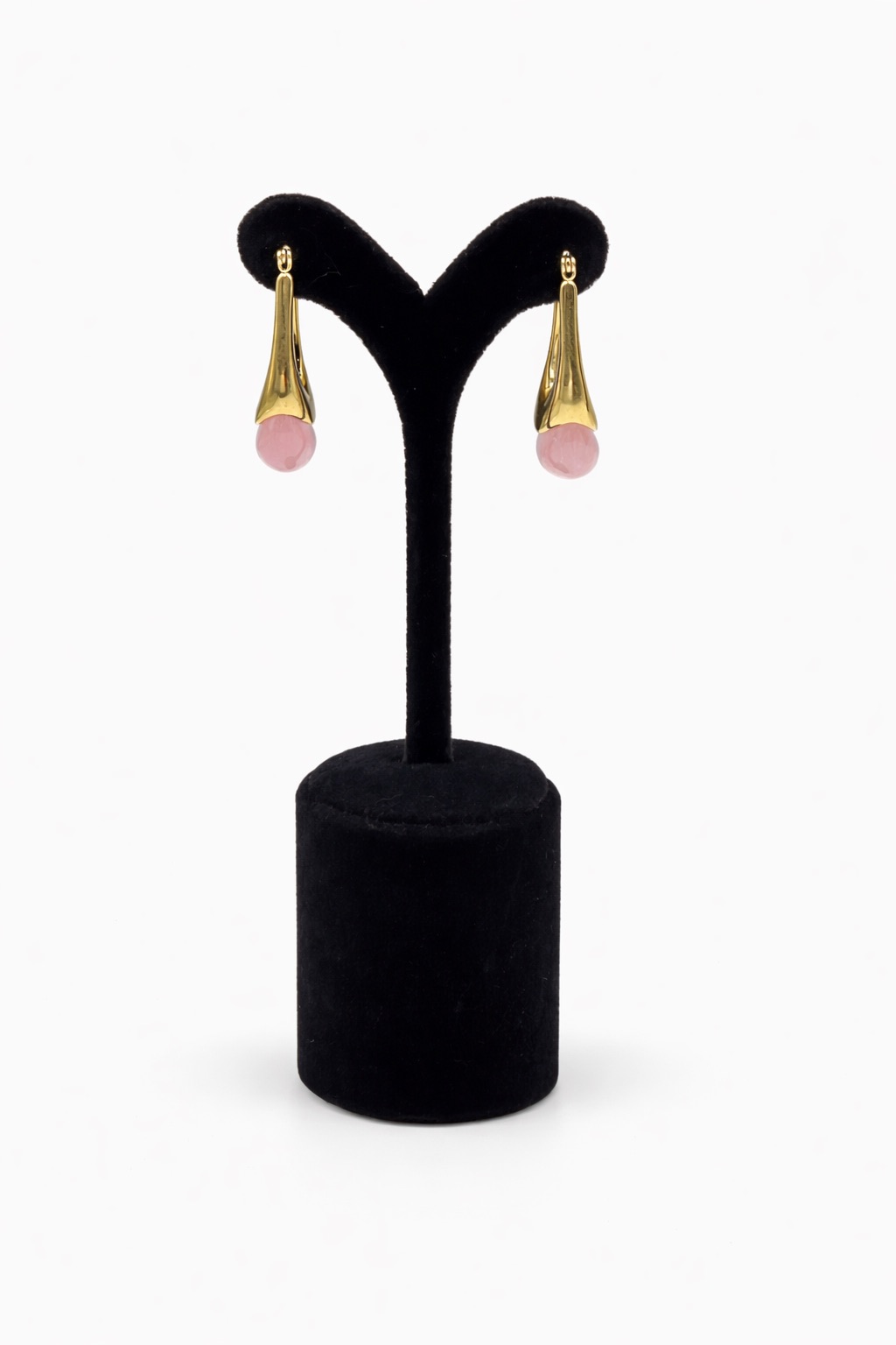 Altın Renk Çelik Gövdeli Renkli Akrilik Yarım Kubbe Halka Küpe