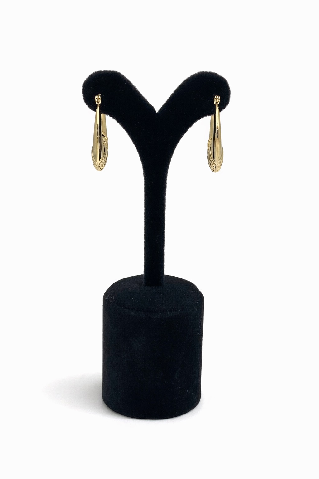 Altın Renk Bombeli Halka Çelik Küpe