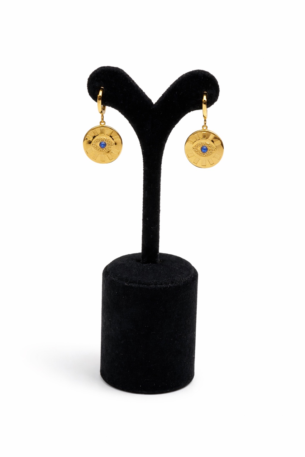 Altın Renk Çelik Nazar Göz Küpe