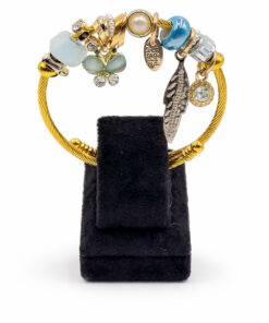 Deniz Kabuklu ve Yıldız Figürlü Altın Renk Çelik Charm Bileklik