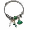 Yeşil Deniz Kızı Kuyruğu ve Deniz Kabuğu Figürlü Gümüş Renk Çelik Charm Bileklik Yeşil Deniz Kızı Kuyruğu ve Deniz Kabuğu Figürlü Gümüş Renk Çelik Charm Bileklik