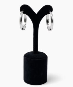 Gümüş Renk Büyük Çelik Kalın Halka Küpe