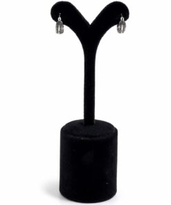 Gümüş Renk Tüy Desenli Çelik Halka Küpe