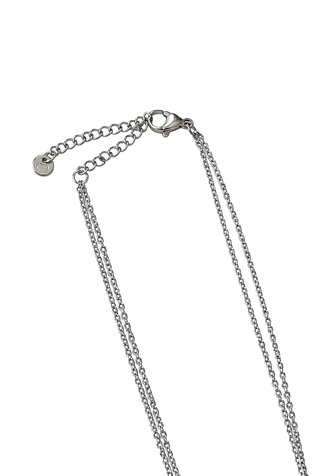 Gümüş Renk Fil Figürlü Nazar Detaylı Çift Sıra Çelik Kolye