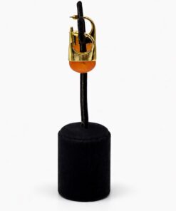 Altın Renk Lak Kaplama Yarım Kubbe Akrilik Küpe