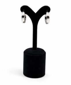 Gümüş Renk Orta Boy Çelik Kalın Halka Küpe