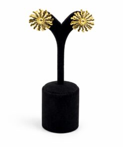 Güneş Figürlü Altın Renk Çelik Küpe