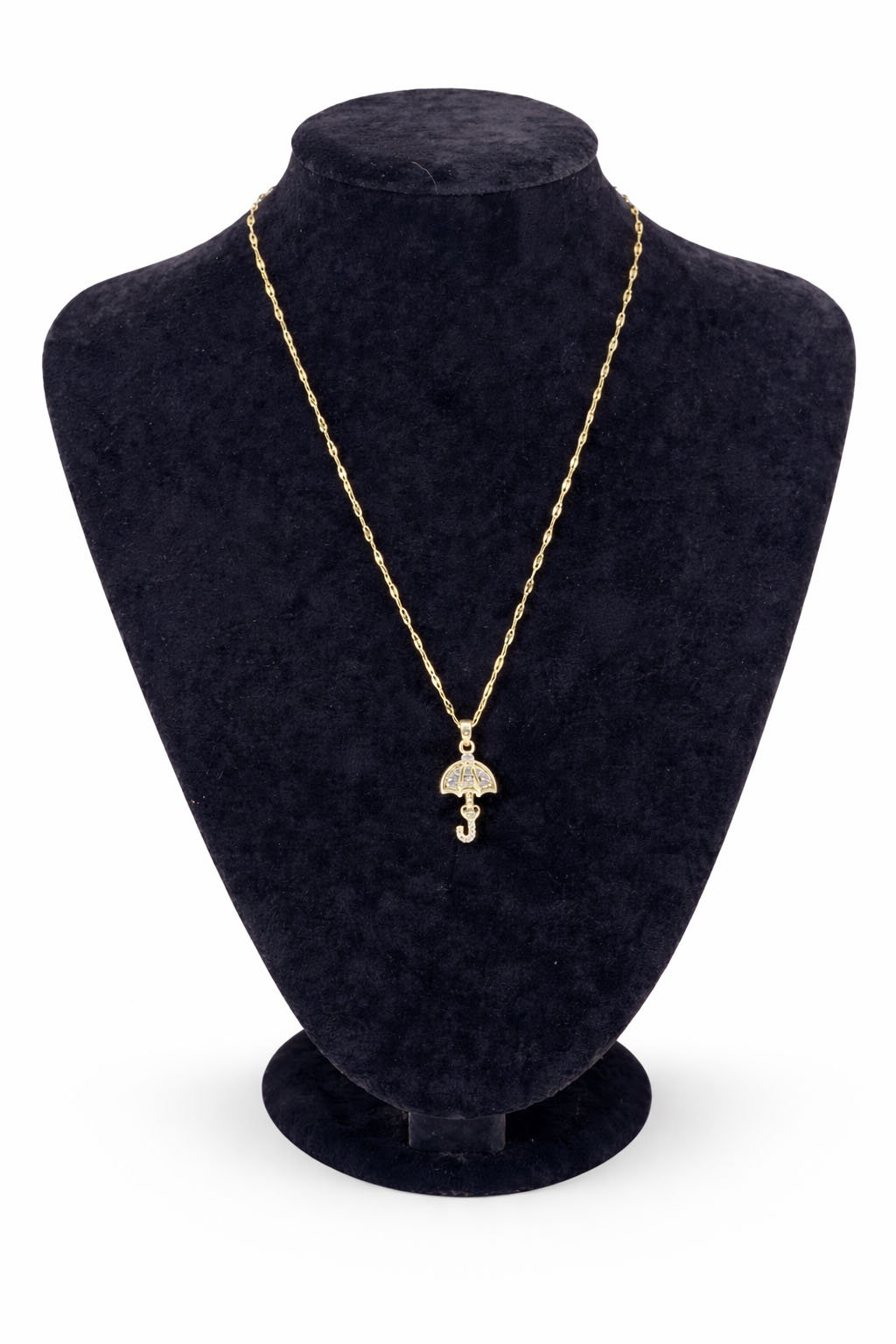 Altın Renk Şemsiye Figürlü Çelik Kolye