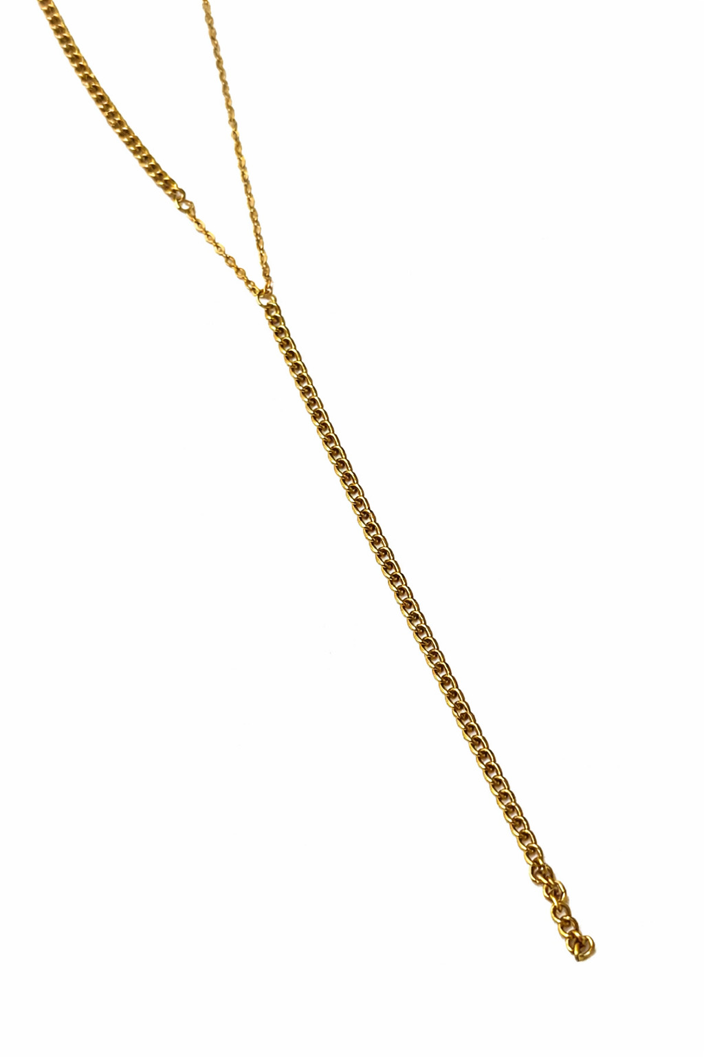 Altın Renk Y Model Zincir Çelik Kolye