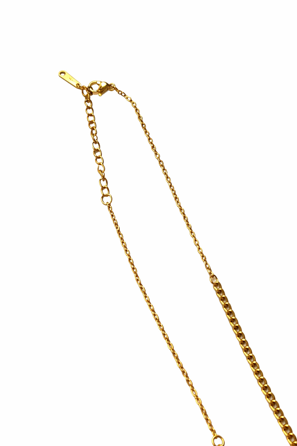 Altın Renk Y Model Zincir Çelik Kolye