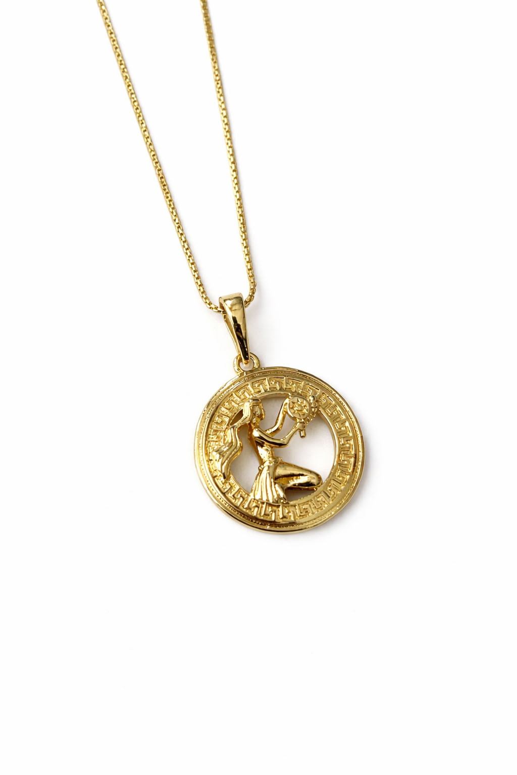 Altın Renk Başak Burcu Figürlü Çelik Kolye Altın Renk Başak Burcu Figürlü Çelik Kolye