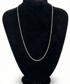 Gümüş Renk Örme Model Çelik Zincir Kolye