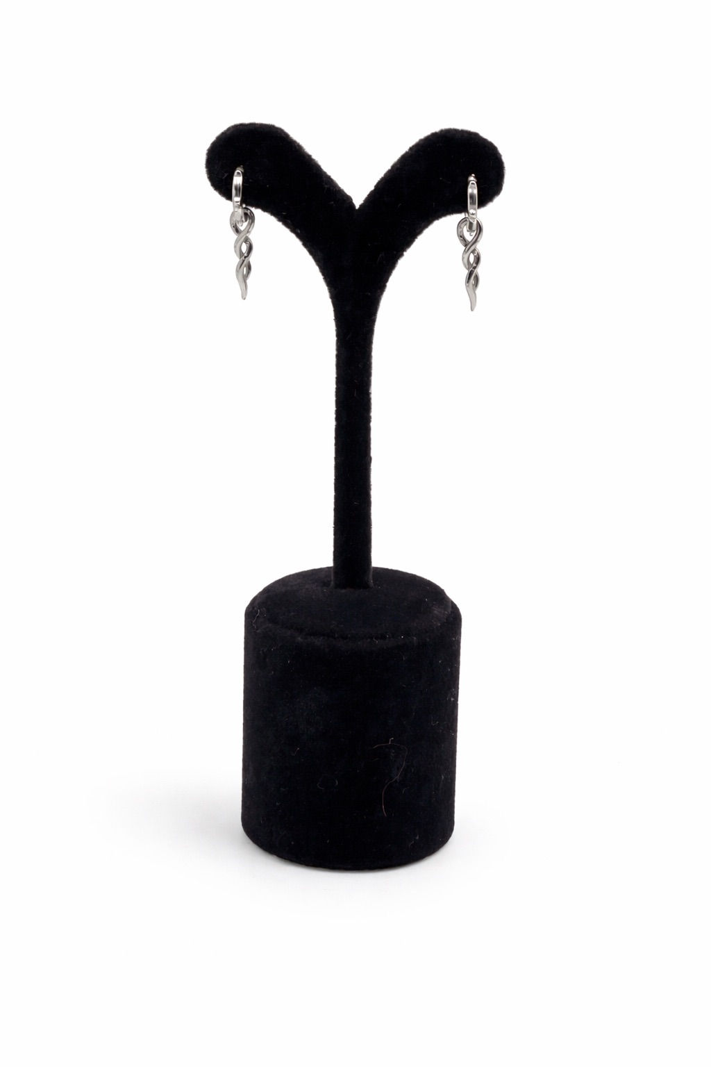 Spiral Detaylı Sallantılı Gümüş Renk Çelik Küpe