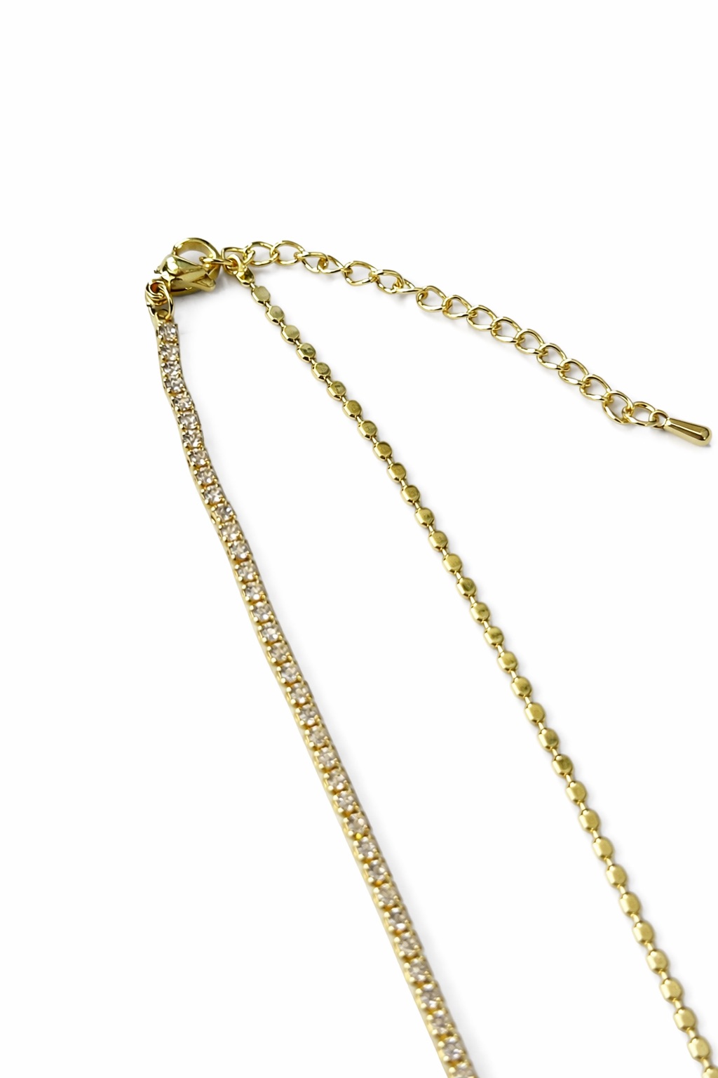 Altın Renk Asimetrik Zirkon Taşlı Kuzey Yıldızı Figürlü Çelik Kolye