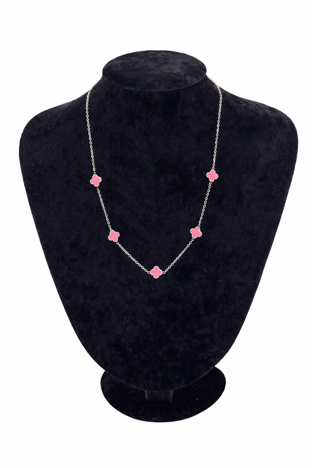 Gümüş Renk Çelik Çoklu Yonca Kolye