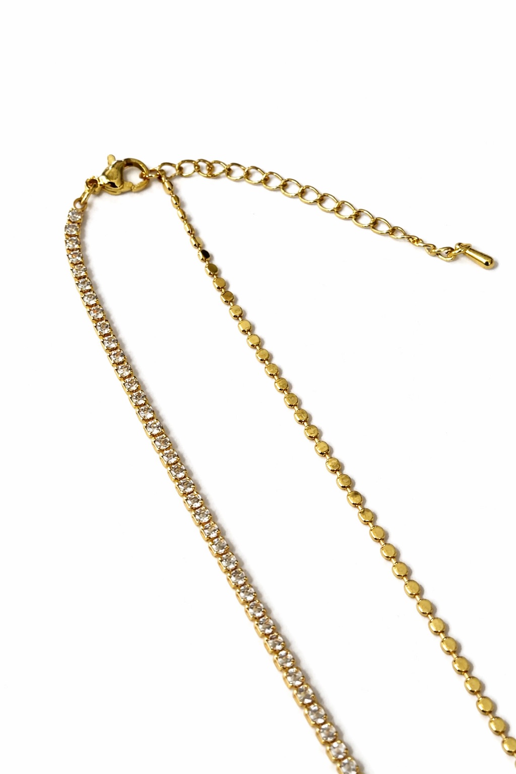 Altın Renk Asimetrik Zirkon Taşlı Yıldız Figürlü Çelik Kolye