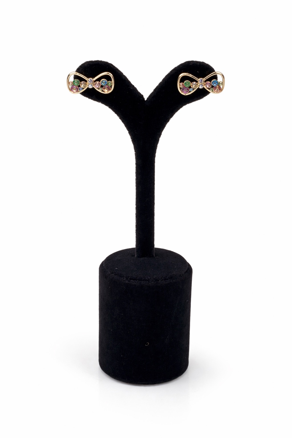 Lak Kaplama Taşlı Fiyonk Küpe