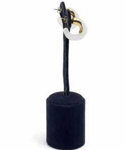 Lak Kaplama Akrilik Yarım Halka Küpe