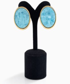 Oval Formlu Lak Kaplama Akrilik Küpe