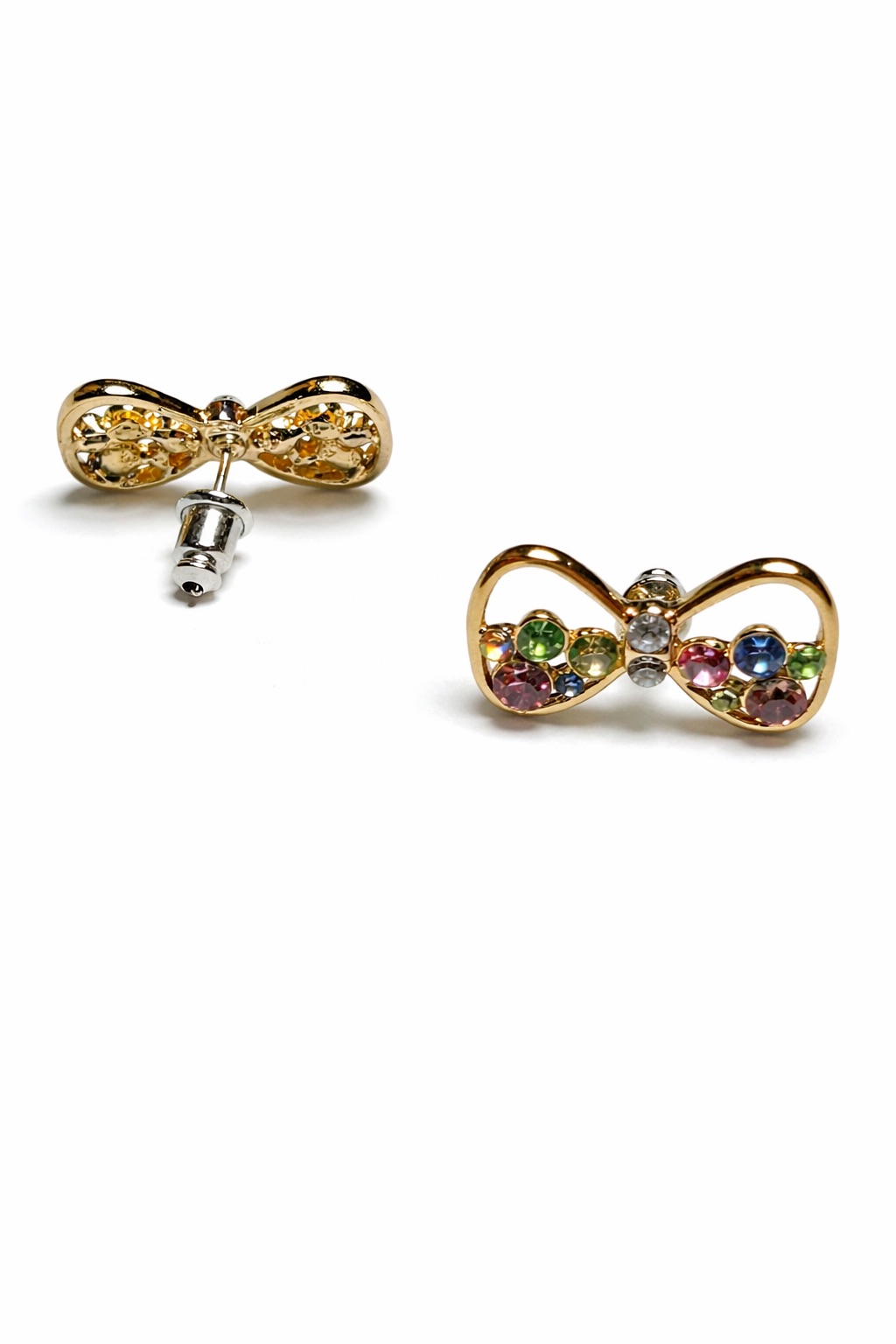 Lak Kaplama Taşlı Fiyonk Küpe