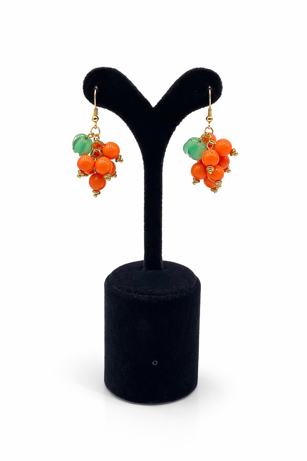 Lak Kaplama Akrilik Boncuklu Salkım Küpe