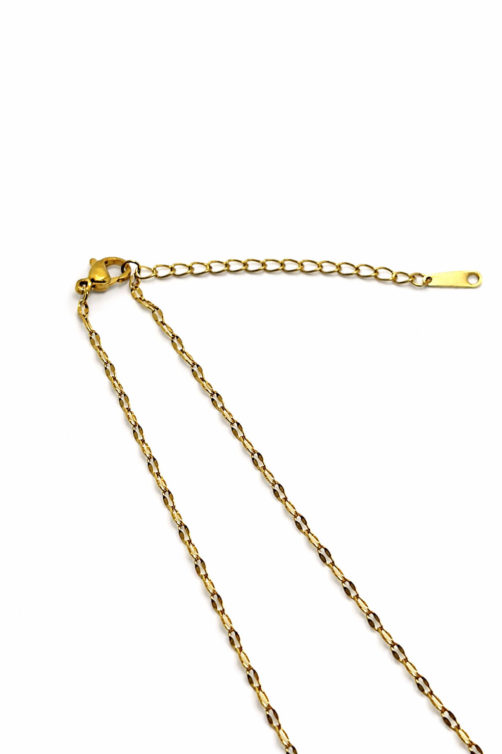 Zirkon Taşlı Unicorn Figürlü Altın Renk Çelik Kolye