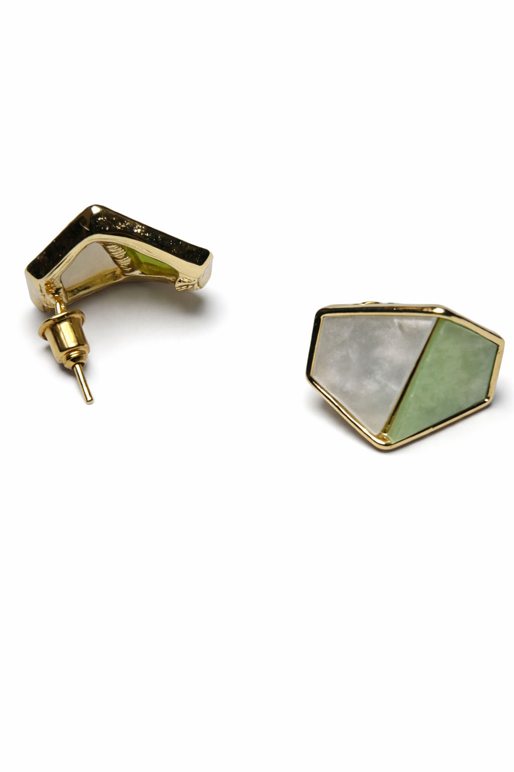 Lak Kaplama Akrilik Detaylı Geometrik Bijuteri Küpe