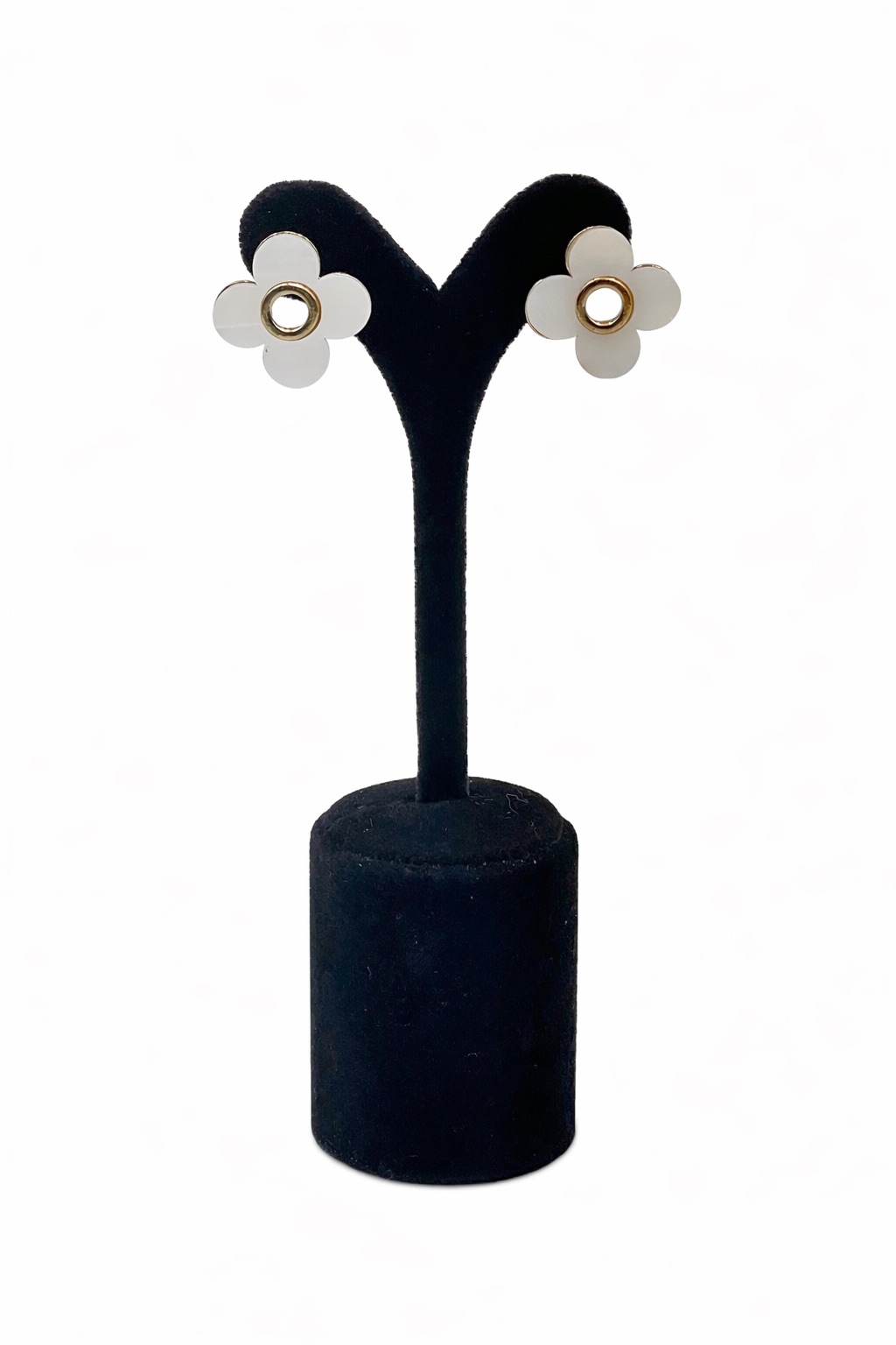 Lak Kaplama Akrilik Çiçek Formlu Kadın Küpe Lak Kaplama Akrilik Çiçek Formlu Kadın Küpe