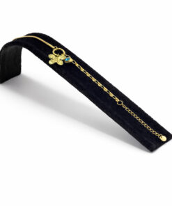 Nazar Boncuklu Kelebek Figürlü Altın Renk Çelik Bileklik