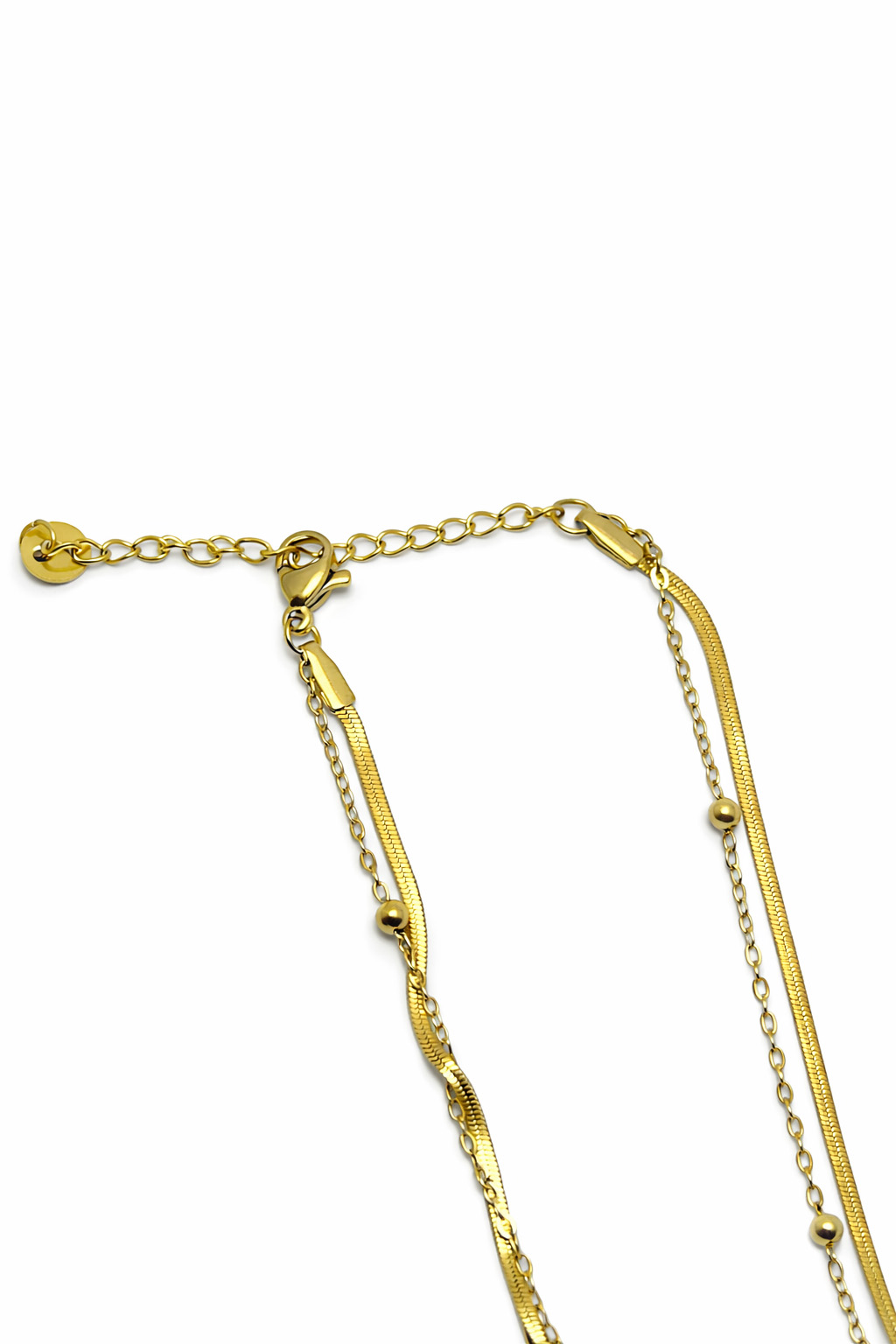 Zirkon Taş Detaylı Çoklu Zincirli Çelik Halhal