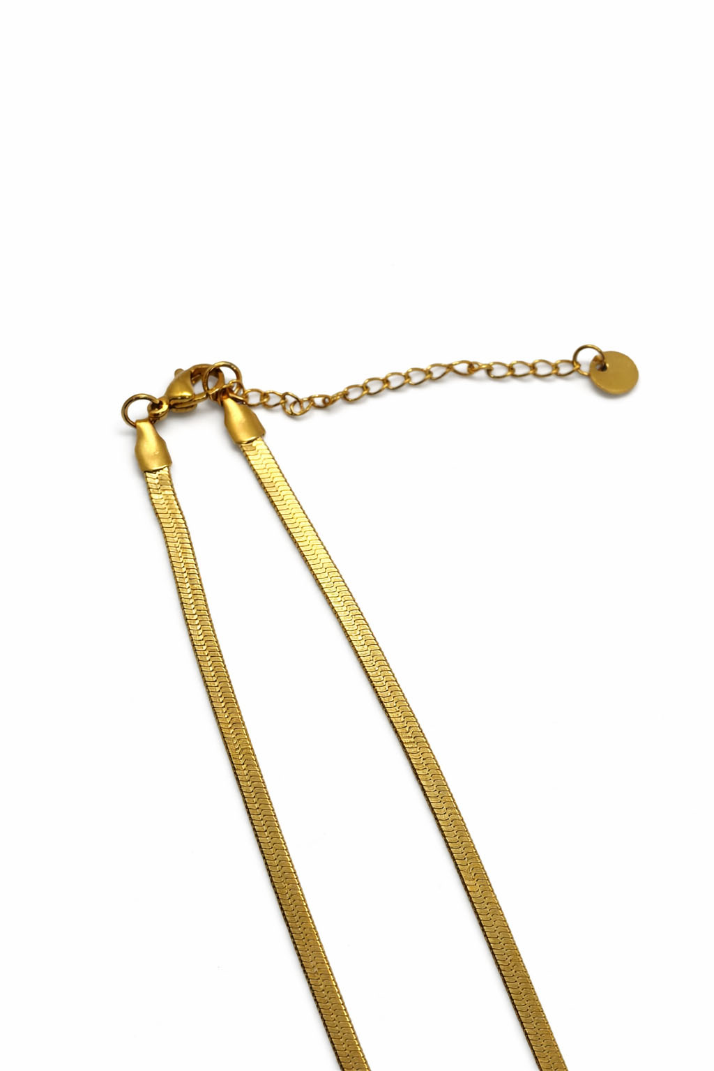 Yaprak Figürlü Sedef Detaylı Altın Renk Çelik Kolye