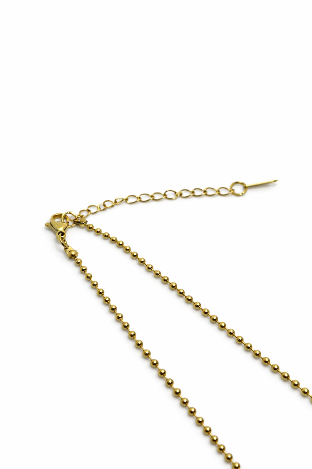 İnci Detaylı Nazar Boncuklu Güneş Figürlü Altın Renk Çelik Kolye