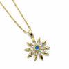Işıltılı Yıldız Formlu Zirkon Taşlı Altın Renk Çelik Kolye Işıltılı Yıldız Formlu Zirkon Taşlı Altın Renk Çelik Kolye